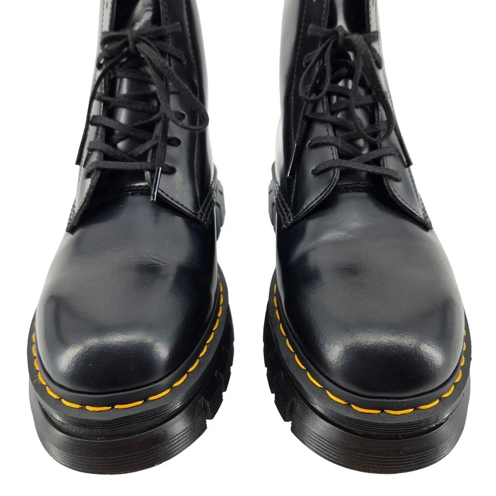 Dr.‎ Martens Rikard 8I Black Platform Combat Boots Mens 9 Womens 10 Streetwear